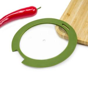 Glass lid with silicone rim Glass lid with silicone rim